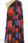 French cubist graphic viscose/span knit