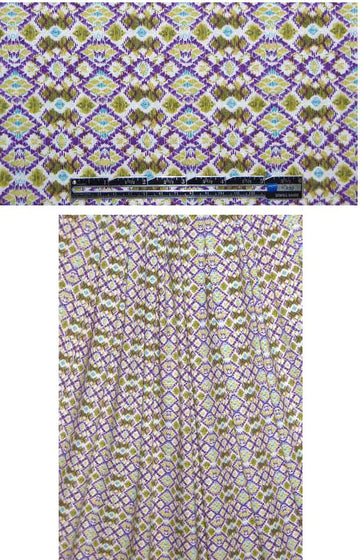 French 'argyle ikat' graphic knit - violet/lime
