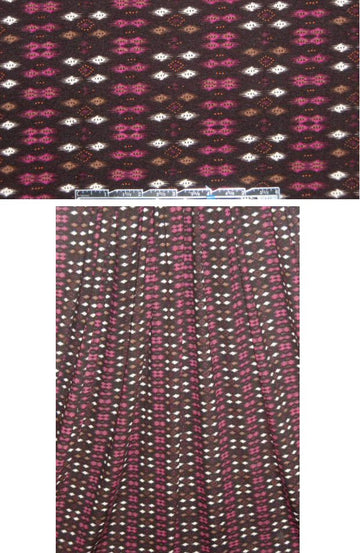 French little ikat graphic rayon/lycra knit