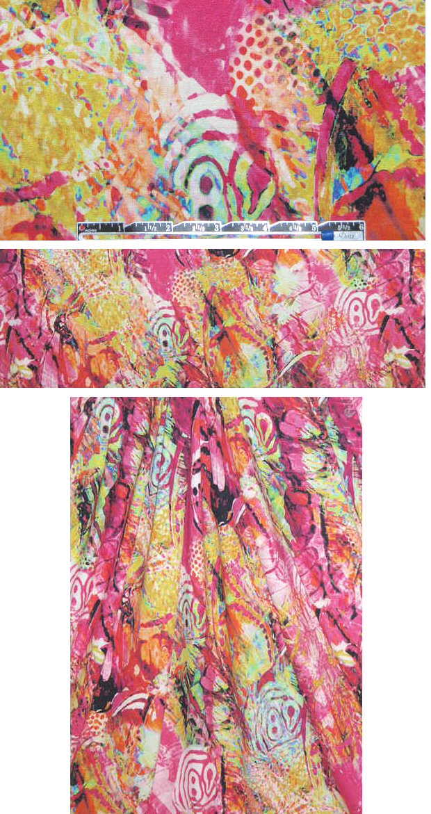 French monarch deconstructed digital print knit