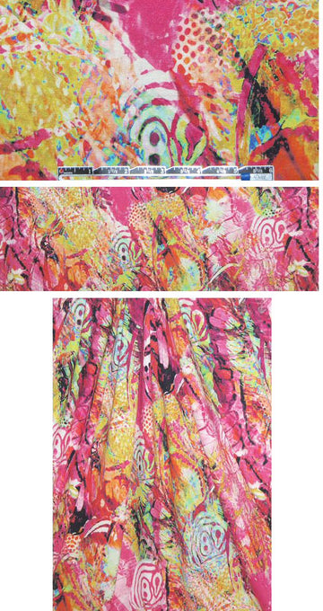 French monarch deconstructed digital print knit