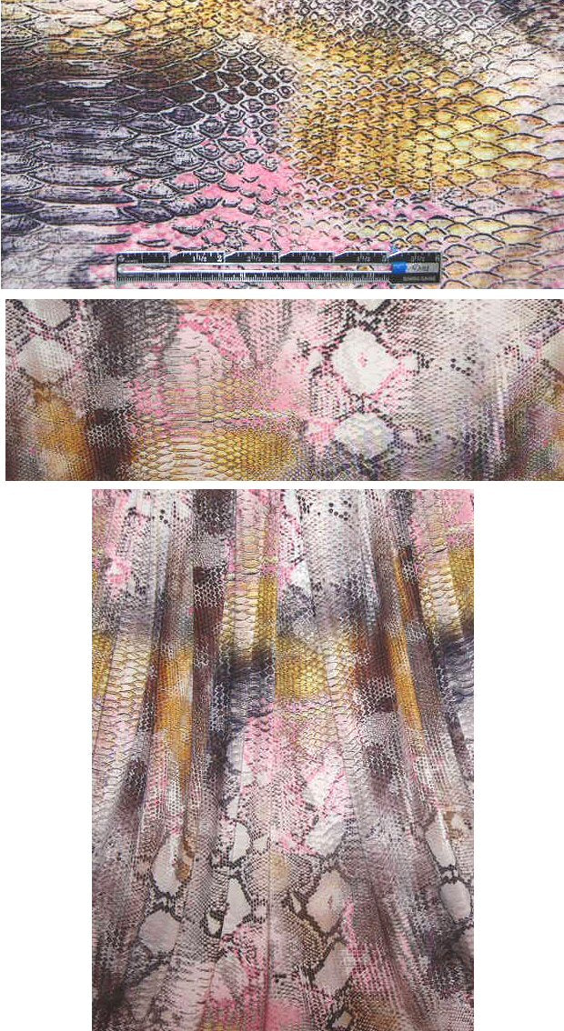 French pink python print matte jersey 1 yard