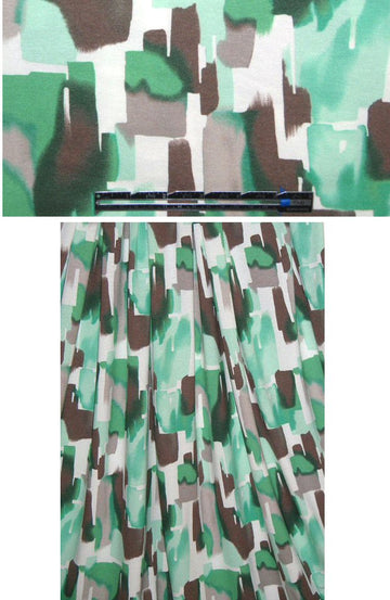 French mint and mocha graphic print knit