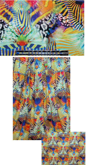 French kaleidoscope graphic knit print