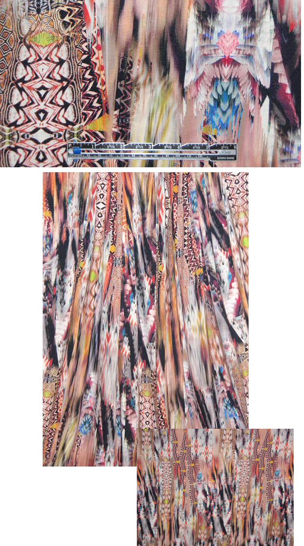 French totem fantasy abstract digital knit