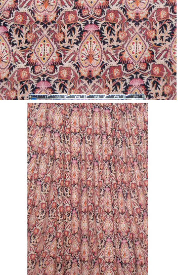 French vintage medallion scrollwork printed knit