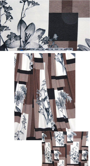 French 'shoji' floral montage digital knit