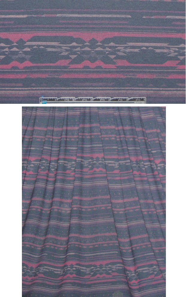 French merlot tones ikat stripe r/l knit