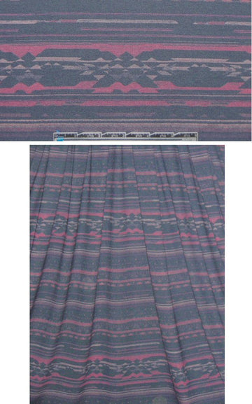 French merlot tones ikat stripe r/l knit