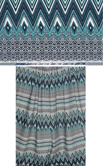 French totem graphic stripe COTTON knit