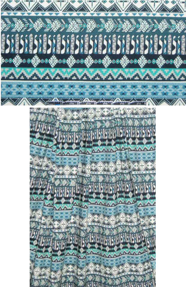 French tribal graphic stripe COTTON knit 2 yds