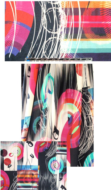 French 'Kandinsky revisited' digital knit .66 yds