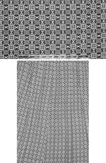 French black/white flowery medallion printed knit 1 yard