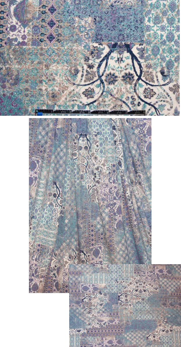 French Liberty-esque montage rayon/lycra knit