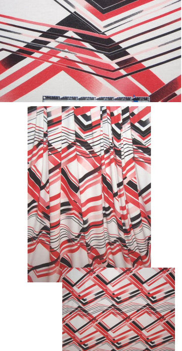 French 'lines and angles' rayon/lycra knit 1.625 yd