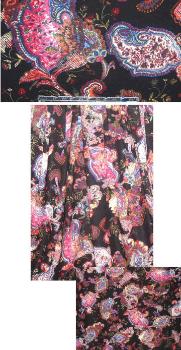 Italian digital intricate decorative paisley knit