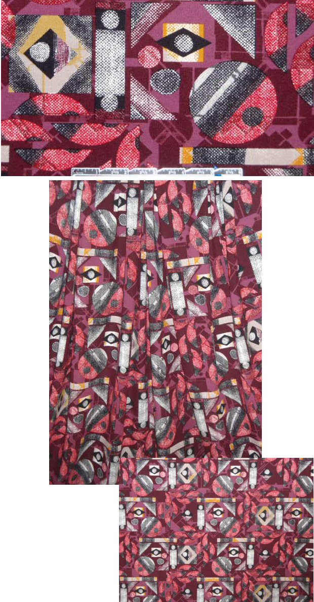 Italian digital graphic knit - plum/burgundy