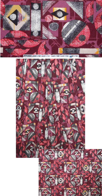 Italian digital graphic knit - plum/burgundy