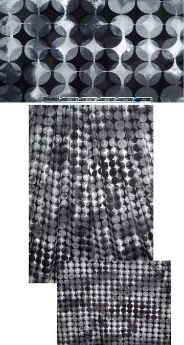 French gray tones graphic rayon/lycra knit