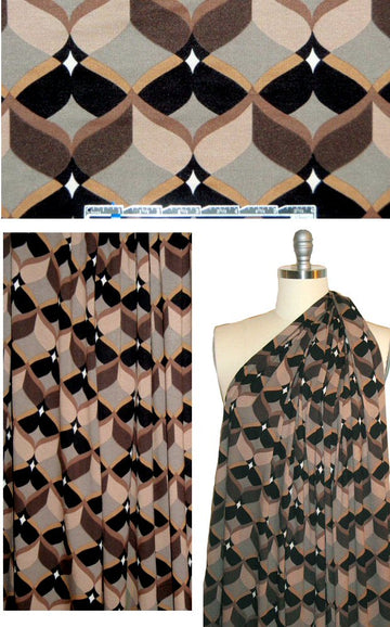 Italian shades of brown graphic digital knit