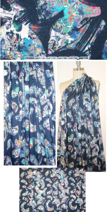 Italian digital rayon/lycra knit - 'different strokes'