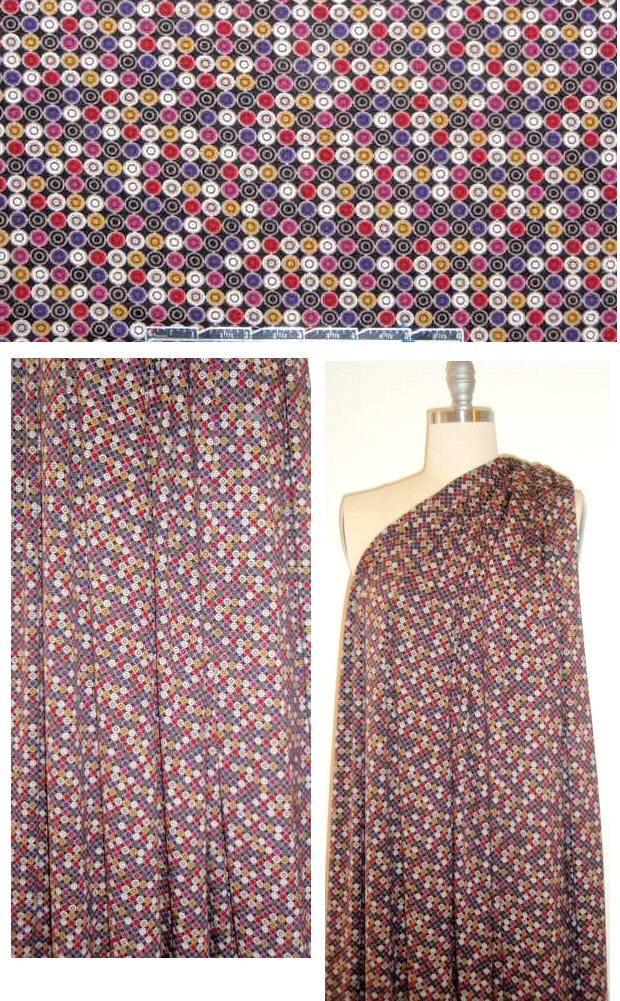 Italian digital rayon/lycra knit - aubergine graphic 1.5 yds