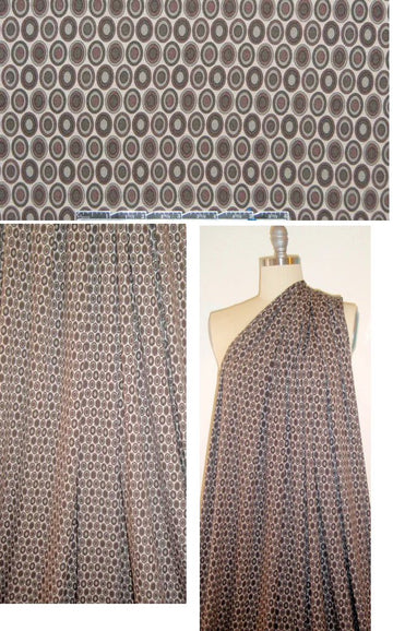 Italian rayon/lycra knit - earthtones oval graphic