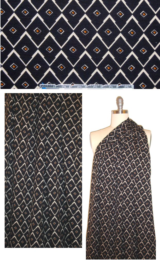 Italian digital rayon/lycra knit - argyle