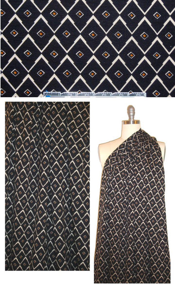 Italian digital rayon/lycra knit - argyle 1.625 yd