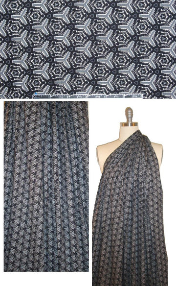 Italian digital rayon/lycra knit - moving gears 1.75 yds
