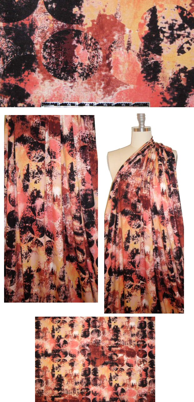 Italian etchy graphic viscose/lycra knit