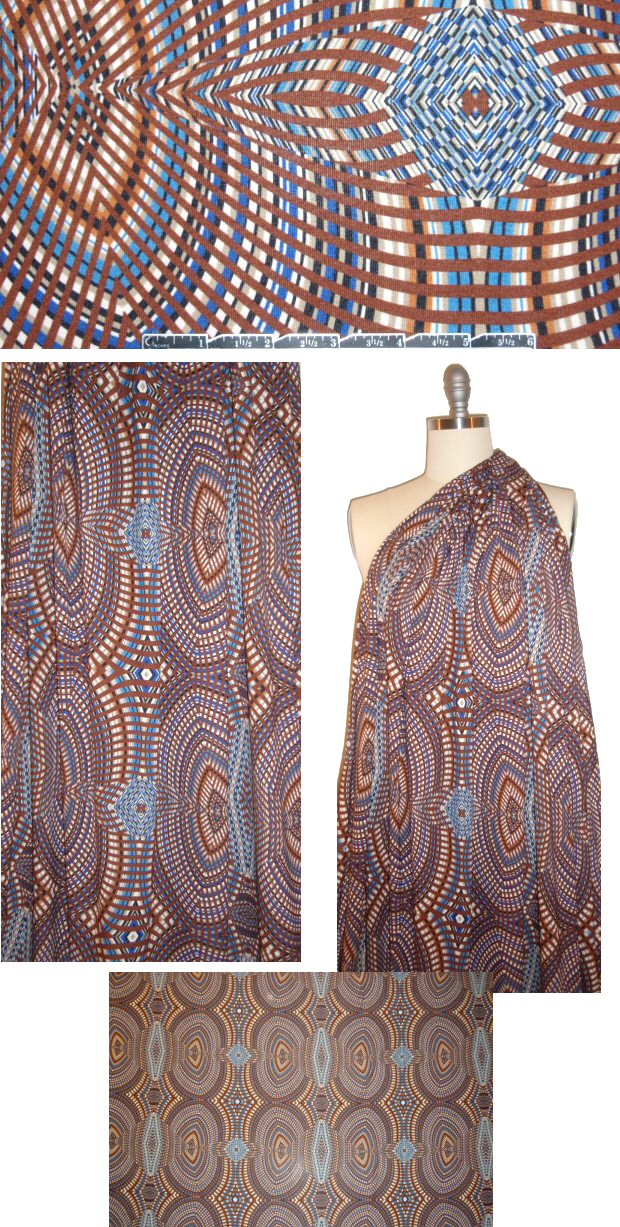 Italian 'graphic mirror image' viscose/lycra knit 1.66 yd
