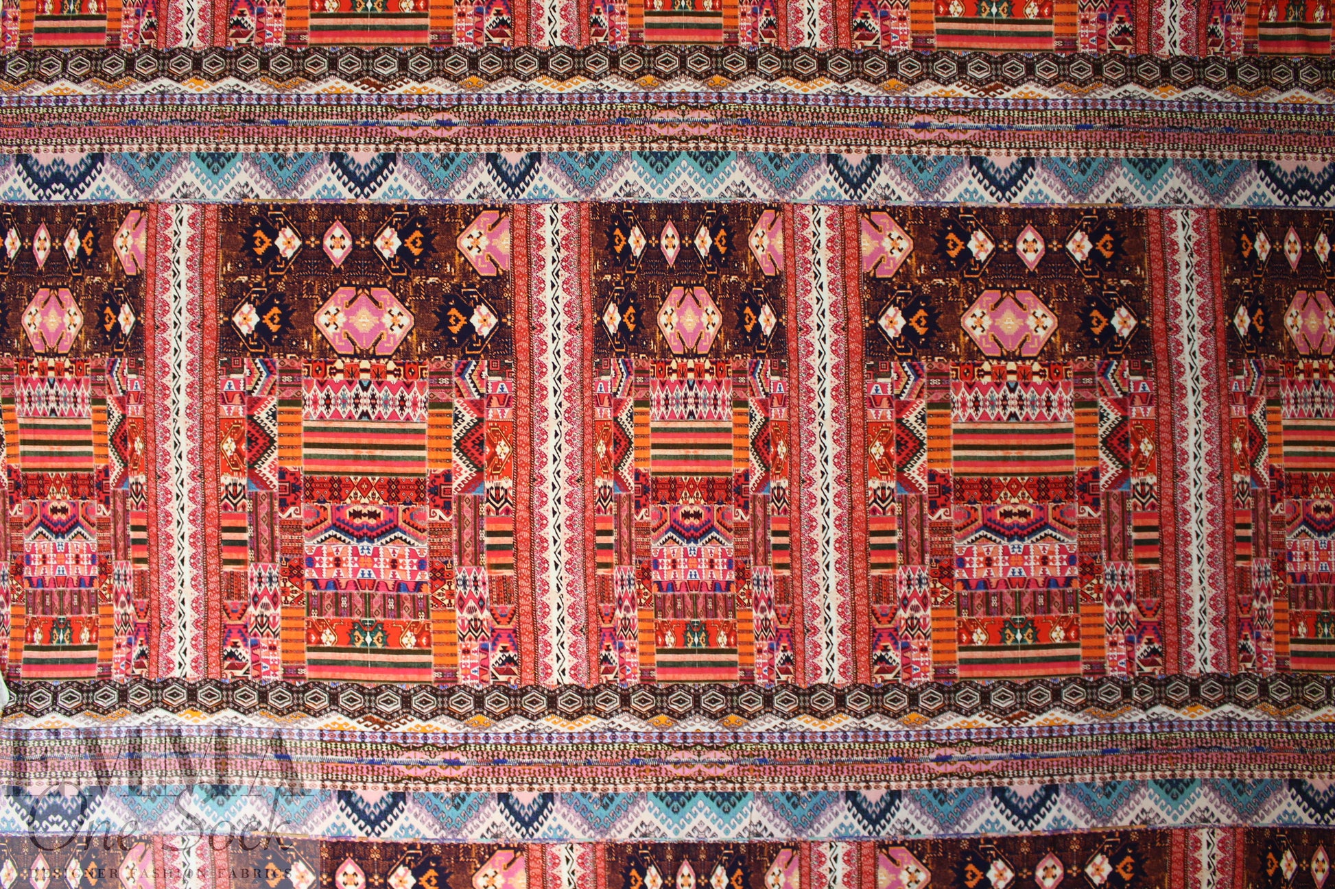 Italian 'persian carpet' panel knit 1.2 yd