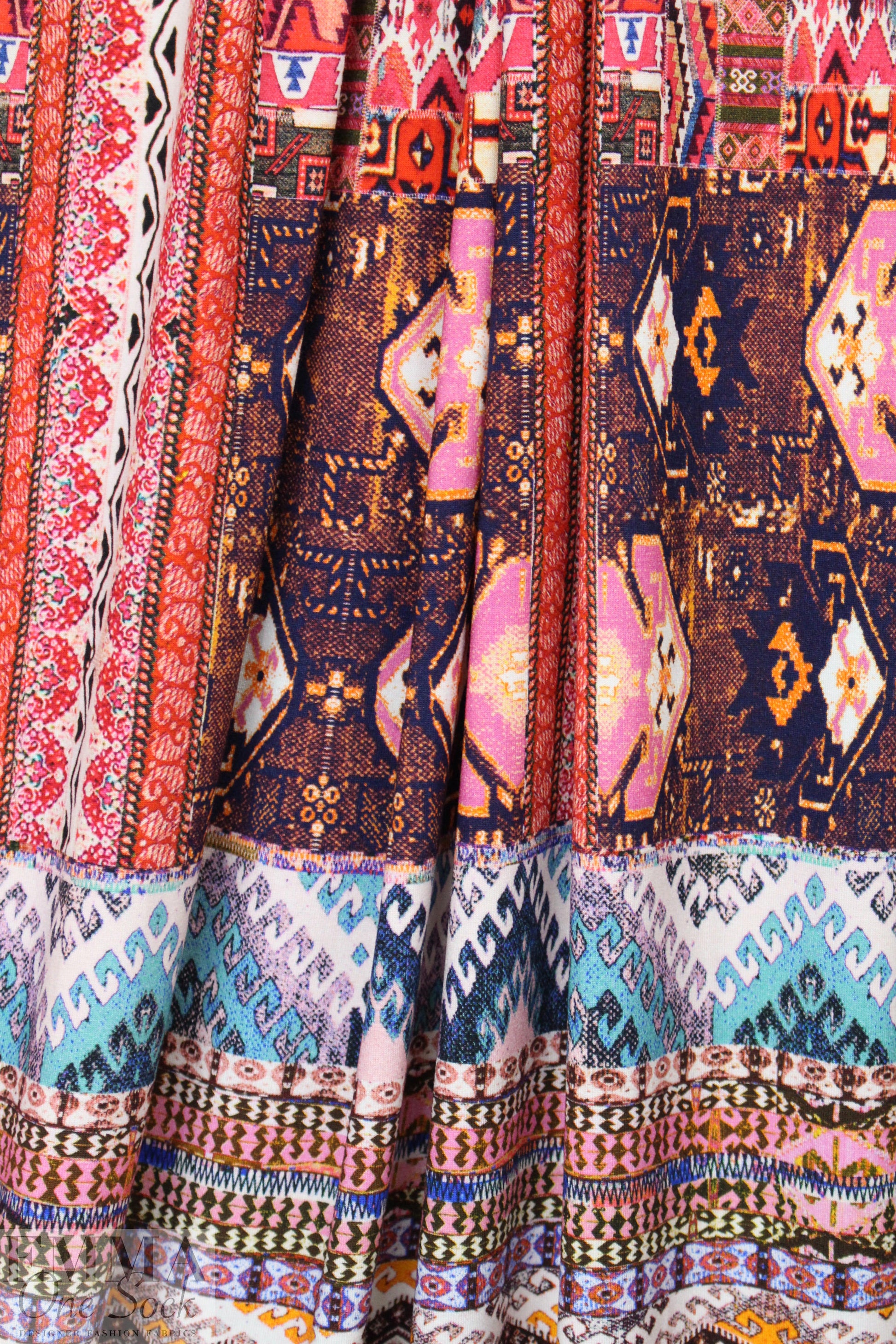 Italian 'persian carpet' panel knit 1.2 yd