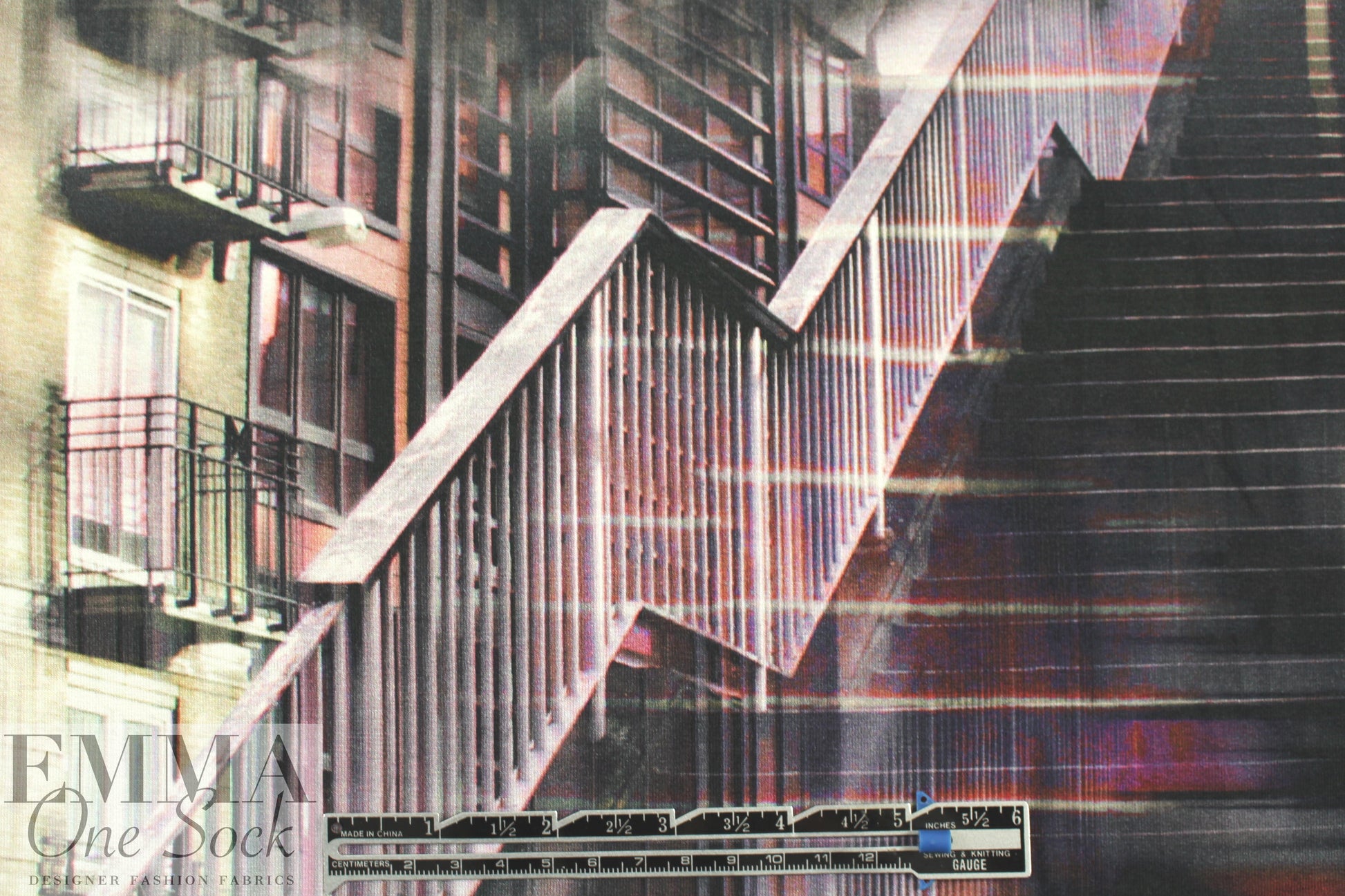 French digital viscose knit - urbanscape 1.75 yd