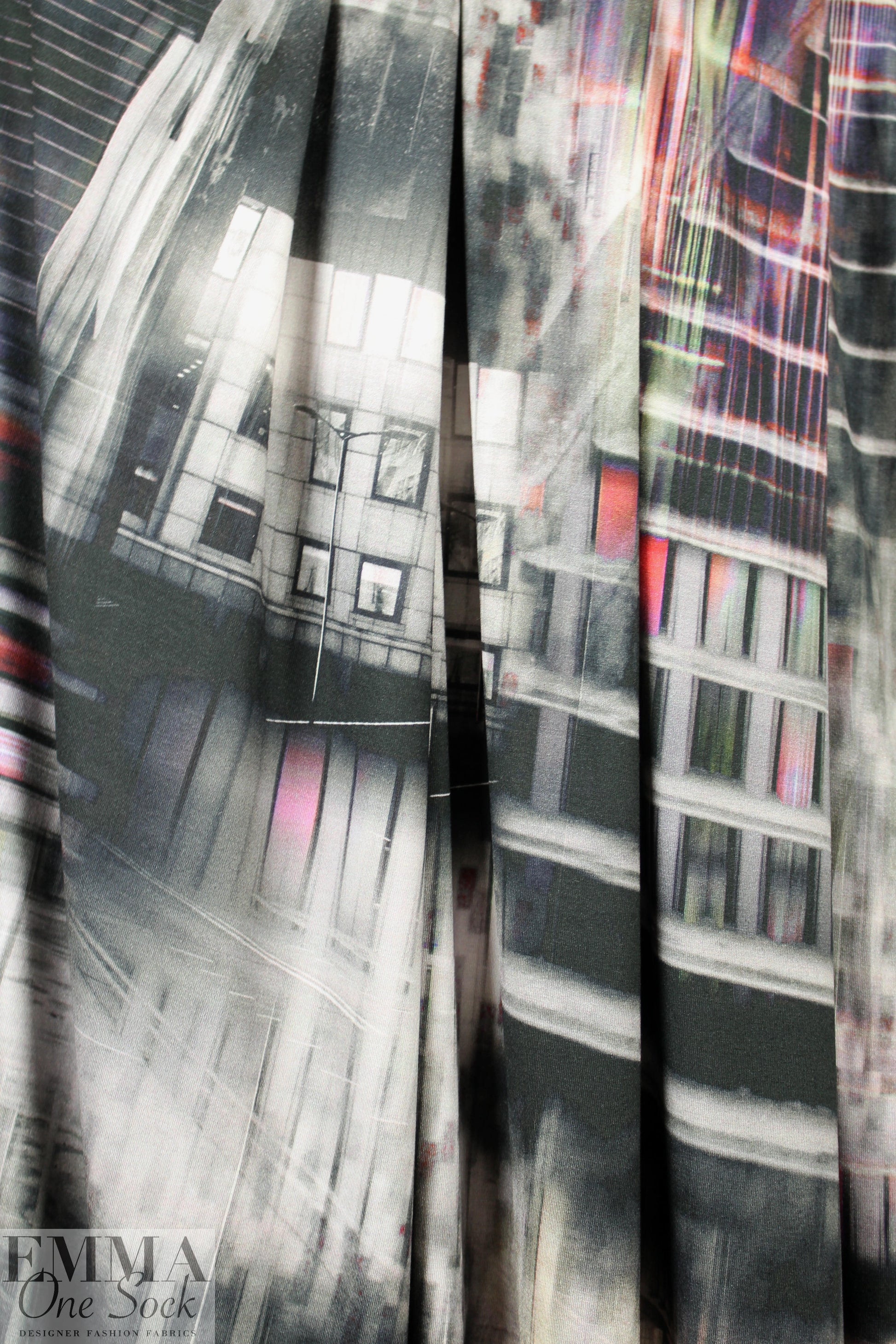 French digital viscose knit - urbanscape 1.66 yd