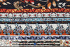 Italian digital viscose knit - decoflora stripe