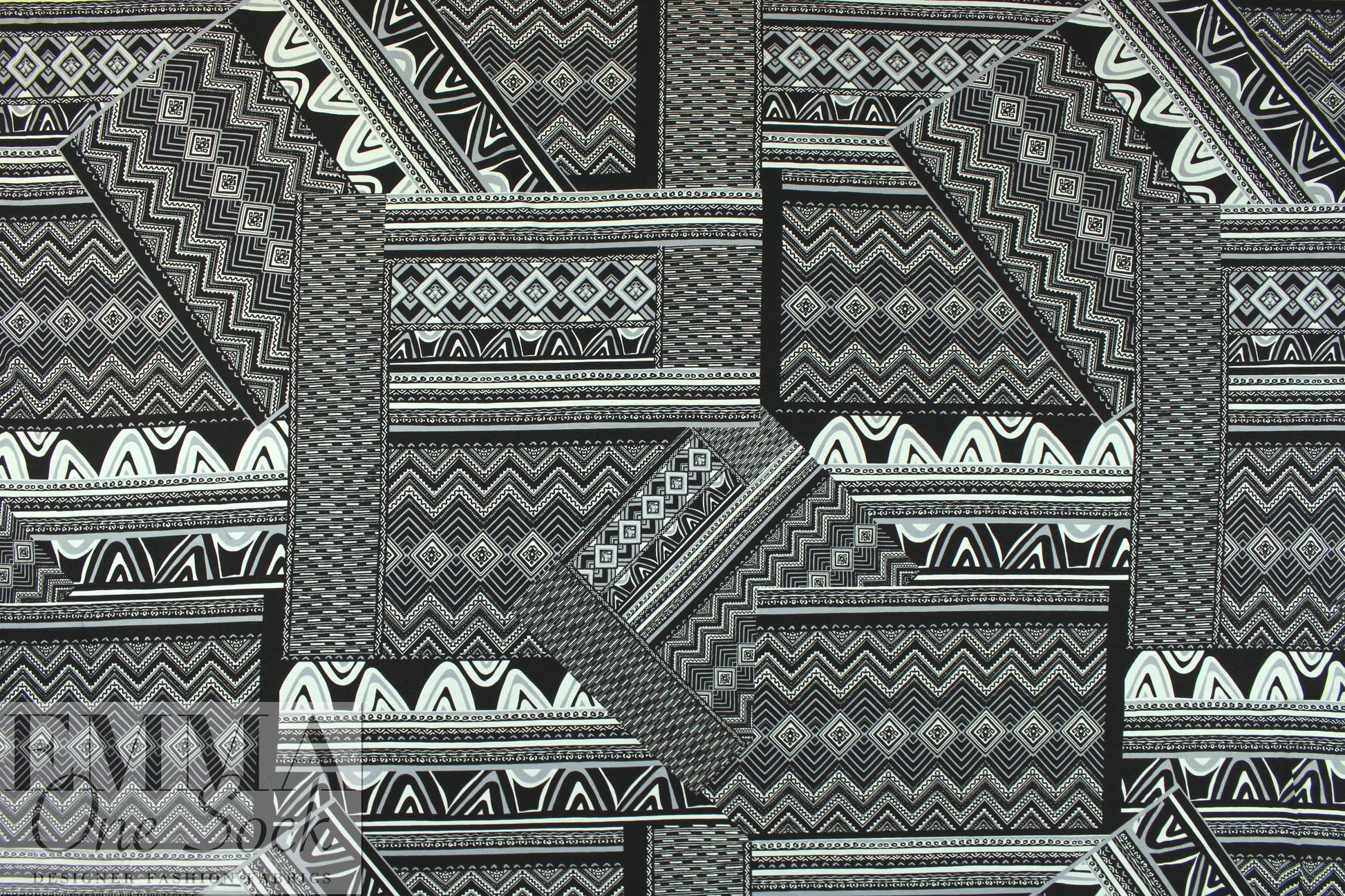 Italian 'which-way graphic' viscose/span knit 2 yd