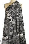 Italian 'which-way graphic' viscose/span knit 1.875 yd