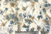 Italian digital viscose knit - teal/latte floral