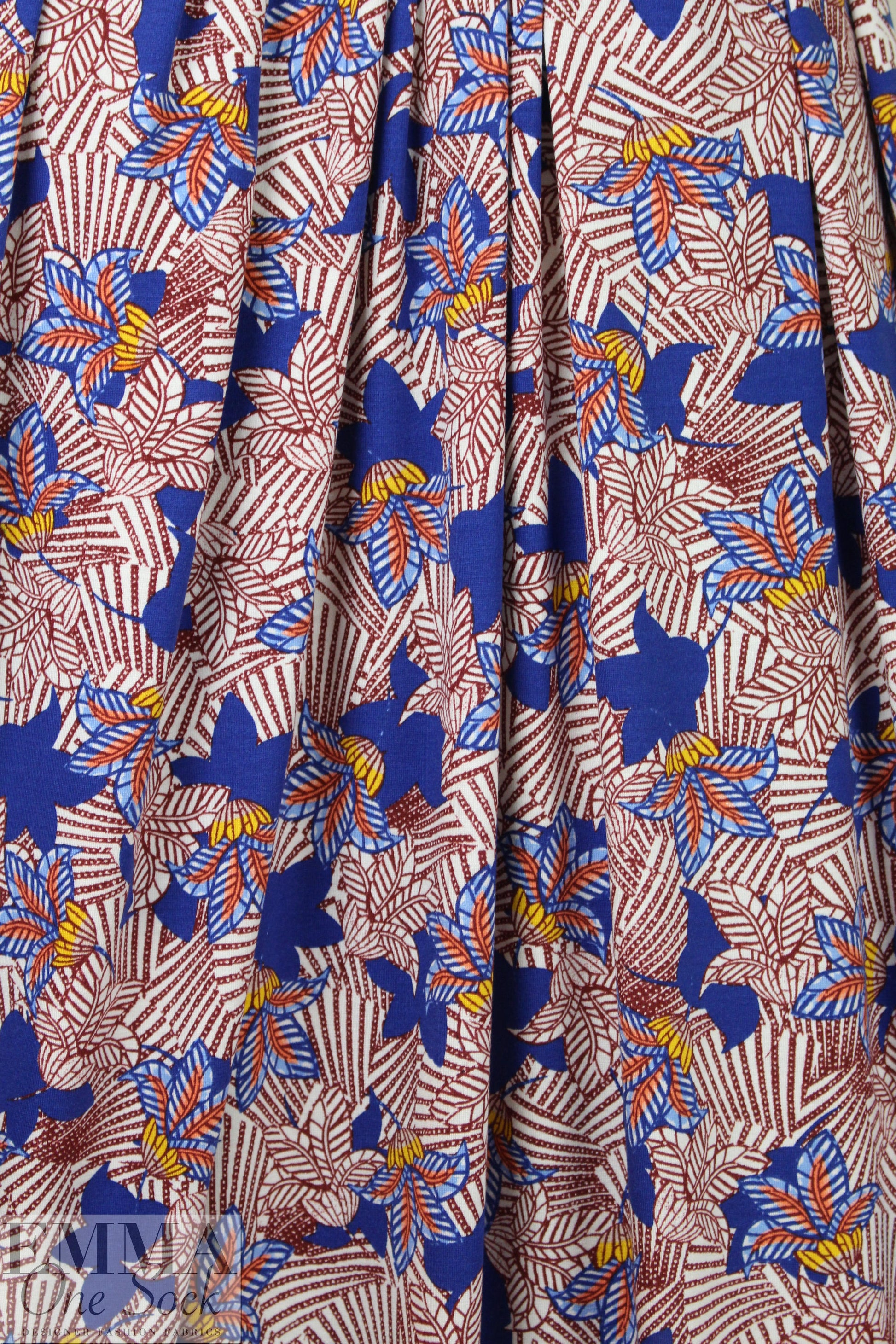 Italian digital viscose knit - African wax style