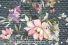 Italian digital viscose knit - botanicals on graphic