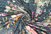 Italian digital viscose knit - botanicals on graphic