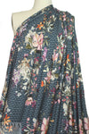 Italian digital viscose knit - botanicals on graphic