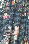 Italian digital viscose knit - botanicals on graphic