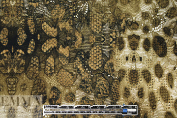 Italian digital viscose knit - bronze tones cellular abstract .75 yds
