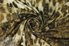 Italian digital viscose knit - bronze tones cellular abstract
