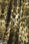 Italian digital viscose knit - bronze tones cellular abstract .75 yds