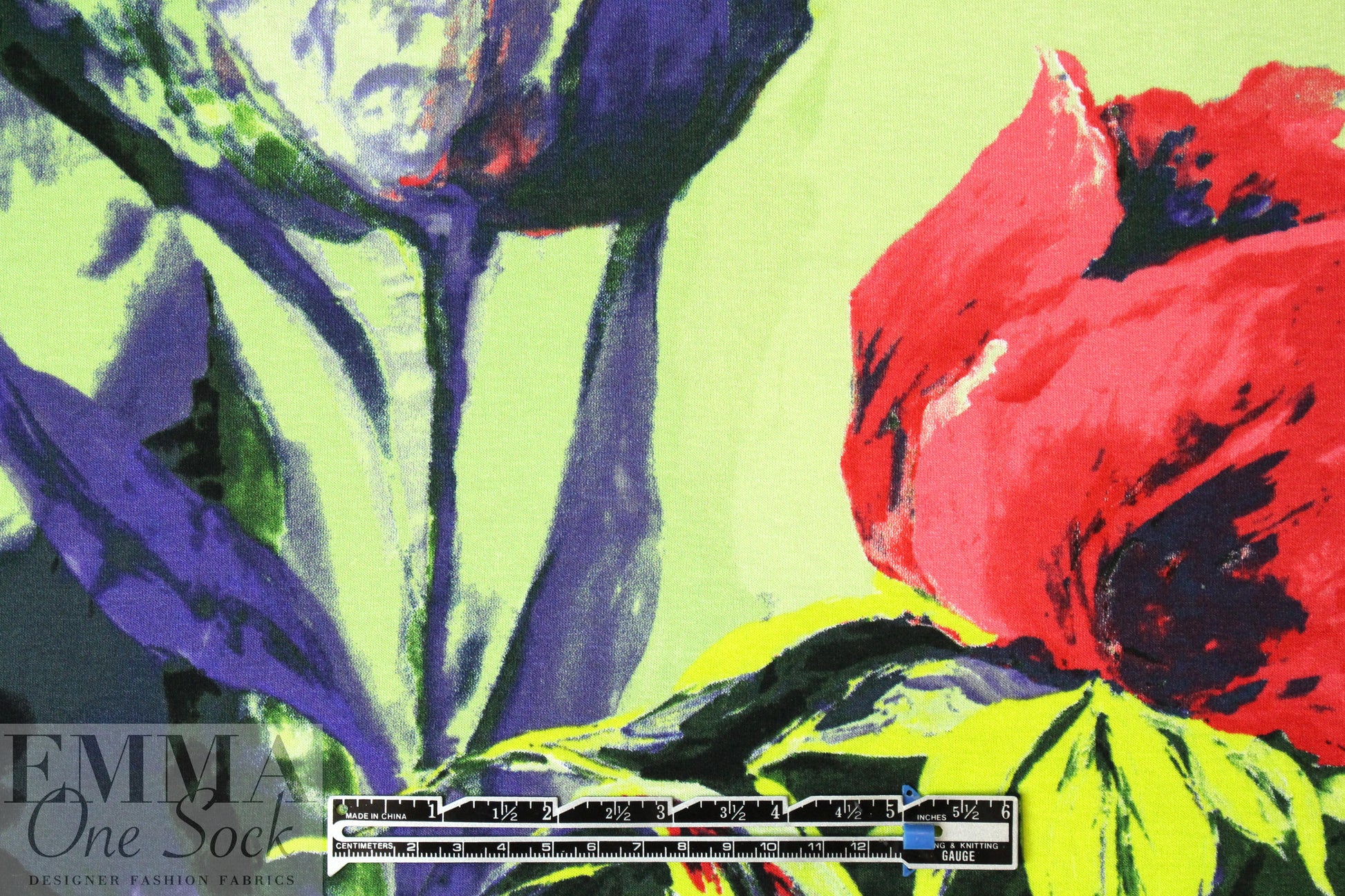 Italian digital viscose knit - floral drama