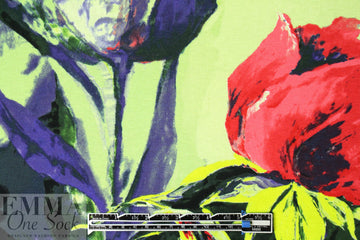 Italian digital viscose knit - floral drama .66 yds